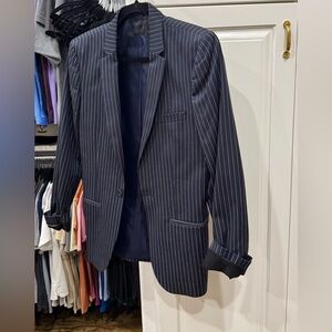 ASOS Dark Blue Striped Blazer